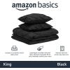 imageAmazon Basics Soft Lightweight Queen Size Comforter Sets AllSeason DownAlternative 3Piece Bedding Set Pinch Pleat Design FullQueen Size Bright WhiteBlack