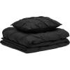 imageAmazon Basics Soft Lightweight Queen Size Comforter Sets AllSeason DownAlternative 3Piece Bedding Set Pinch Pleat Design FullQueen Size Bright WhiteBlack