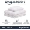 imageAmazon Basics Soft Lightweight Queen Size Comforter Sets AllSeason DownAlternative 3Piece Bedding Set Pinch Pleat Design FullQueen Size Bright WhiteBright White