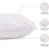 imageAmazon Basics Soft Lightweight Queen Size Comforter Sets AllSeason DownAlternative 3Piece Bedding Set Pinch Pleat Design FullQueen Size Bright WhiteBright White