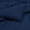 imageAmazon Basics Soft Lightweight Queen Size Comforter Sets AllSeason DownAlternative 3Piece Bedding Set Pinch Pleat Design FullQueen Size Bright WhiteNavy Blue