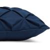 imageAmazon Basics Soft Lightweight Queen Size Comforter Sets AllSeason DownAlternative 3Piece Bedding Set Pinch Pleat Design FullQueen Size Bright WhiteNavy Blue