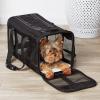 imageAmazon Basics SoftSided Mesh Pet Travel Carrier for Dog Cat up to 22 pounds 197quot L x 12quot W x 12quot H Black200L x 120W x 120H