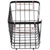 imageAmazon Basics Stackable Metal Wire Rectangular Storage Basket Set For Kitchen or Bathroom 2 Count Black