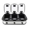 imageAmazon Basics Stainless Steel 3 x 25 Quarts Triple Slow Cooker Brushed Stainless Steel Previously AmazonCommercial brand
