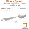 imageAmazon Basics Stainless Steel Dishwasher Safe Dinner Spoons with Round Edge Large Tablespoons 79 inches Pack of 12 Silver