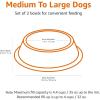 imageAmazon Basics Stainless Steel NonSkid Pet Dog Water And Food Bowl 2Pack 10 x 28 Inches Each Holds Up to 4 CupsStainless Steel