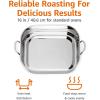 imageAmazon Basics Stainless Steel Rectangular Roasting Pan with Rack 16 in