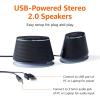 imageAmazon Basics Stereo 20 Speakers for PC or Laptop 35mm Aux input USBPowered 1 Pair BlackBlack