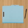 imageAmazon Basics Sturdy 10Pack Letter Size Pressboard Classification File Folders with Fasteners Dividers 2 Expansion 1197 x 1055 inch GreenLight Blue