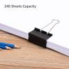 imageAmazon Basics Sturdy Binder Clips for Office Use 96 Count 8 Pack of 12 Medium 125 in BlackLarge