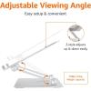 imageAmazon Basics Sturdy and Portable Ergonomic Laptop Stand for Desk Adjustable Riser Fits all Laptops and Notebooks up to 173 Inch Silver 10 x 87 x 6 in10 x 87 x 6 in