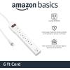 imageAmazon Basics Surge Protector Power Strip 6Outlet 790 Joules LED Indicator 6ft Extension Cord BlackWhite