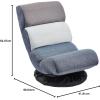 imageAmazon Basics Swivel Foam Lounge Chair with Headrest FloorCompatible Adjustable Gaming 263D x 235W x 137H in GreyBlue  White  Grey