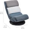 imageAmazon Basics Swivel Foam Lounge Chair with Headrest FloorCompatible Adjustable Gaming 263D x 235W x 137H in GreyBlue  White  Grey