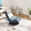 imageAmazon Basics Swivel Foam Lounge Chair with Headrest FloorCompatible Adjustable Gaming 263D x 235W x 137H in GreyBlue  White  Grey