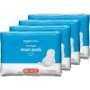 imageAmazon Basics Thick Maxi Pads with Wings for Periods Regular Absorbency Unscented Size 1 144 Count Previously SolimoSize 4