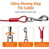 imageAmazon Basics TieOut Cable for Dogs up to 90 lbs 25 feet Set of 2 WhiteRed