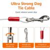 imageAmazon Basics TieOut Cable for Dogs up to 90 lbs 25 feet Set of 2 WhiteWhite