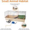 imageAmazon Basics Top Access Small Animal Rabbit ampamp Guinea Pig Cage Ferret Cage Habitat With Accessories Jumbo Multicolor 486quotL x 266quotW x 206quotH486L x 266W x 206H