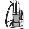imageAmazon Basics Transparent School Backpack With WaterResistant PVC Plastic Material and Ruggedly Reinforced Shoulder Straps Clear