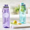 imageAmazon Basics Tritan BPAFree LeakProof Water Bottles with Action Lid 2Pack 24 oz Blue ampamp Purple