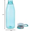 imageAmazon Basics Tritan BPAFree LeakProof Water Bottles with Action Lid 2Pack 24 oz Blue ampamp Purple