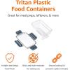 imageAmazon Basics Tritan Plastic Food Storage Containers  Tritan Plastic Locking Air Tight 11 Containers with Lids 22 Pieces Clear22 Pieces
