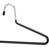 imageAmazon Basics TrouserSlack Hangers Easy Slide Organizers 30Pack Metal Rubber BlackSilver30Pack