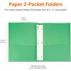 imageAmazon Basics Twin Pocket File Folders with Fasteners 25Pack Letter Assorted