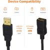 imageAmazon Basics USBA 20 Extension Cable Male to Female 480Mbps Transfer Speed 98 Foot Black1Pack