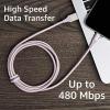 imageAmazon Basics USBA to Lightning Charger Cable Nylon Braided Cord MFi Certified Charger for Apple iPhone 14 13 12 11 X Xs Pro Pro Max Plus iPad 10000 Bend Lifespan 6 Foot Rose GoldRose Gold
