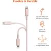 imageAmazon Basics USBA to Lightning Charger Cable Nylon Braided Cord MFi Certified Charger for Apple iPhone 14 13 12 11 X Xs Pro Pro Max Plus iPad 6 Foot Rose GoldRose Gold