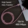 imageAmazon Basics USBA to Lightning Charger Cable Nylon Braided Cord MFi Certified Charger for Apple iPhone 14 13 12 11 X Xs Pro Pro Max Plus iPad 6 Foot Rose GoldRose Gold