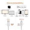 imageAmazon Basics USBA to Lightning Charger Cable Nylon Braided Cord MFi Certified Charger for Apple iPhone 14 13 12 11 X Xs Pro Pro Max Plus iPad 6 Foot SilverSilver