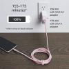 imageAmazon Basics USBA to Lightning Charger Cable Nylon Braided Cord MFi Certified Charger for Apple iPhone 14 13 12 11 X Xs Pro Pro Max Plus iPad 6 Foot Rose GoldRose Gold