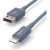 imageAmazon Basics USBA to Lightning Charger Cable Nylon Braided Cord MFi Certified Charger for Apple iPhone 14 13 12 11 X Xs Pro Pro Max Plus iPad 6 Foot Rose GoldDark Gray