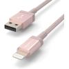 imageAmazon Basics USBA to Lightning Charger Cable Nylon Braided Cord MFi Certified Charger for Apple iPhone 14 13 12 11 X Xs Pro Pro Max Plus iPad 6 Foot Rose GoldRose Gold