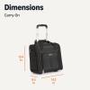 imageAmazon Basics Underseat Carry On Luggage with Wheels  14quot Rolling Travel Bag BlackBlack
