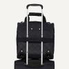 imageAmazon Basics Underseat Carry On Luggage with Wheels  14quot Rolling Travel Bag BlackBlack Quilted