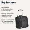 imageAmazon Basics Underseat Carry On Luggage with Wheels  14quot Rolling Travel Bag BlackBlack Quilted