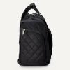 imageAmazon Basics Underseat Carry On Luggage with Wheels  14quot Rolling Travel Bag BlackBlack Quilted