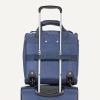 imageAmazon Basics Underseat Carry On Luggage with Wheels  14quot Rolling Travel Bag BlackNavy