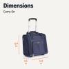 imageAmazon Basics Underseat Carry On Luggage with Wheels  14quot Rolling Travel Bag BlackNavy