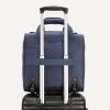 imageAmazon Basics Underseat Carry On Luggage with Wheels  14quot Rolling Travel Bag Navy Quilted