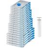 imageAmazon Basics Vacuum Compression Space Saving Storage Bags with Hand Pump for Travel Multiple Sizes for Clothes and Blankets Clear 20 Pack 5 Small 5 Medium 5 Large ampamp 5 JumboMultiple