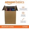 imageAmazon Basics Wardrobe Clothing Moving Boxes with Bar 6 Pack Brown 24quot x 24quot x 40quotBrown
