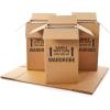 imageAmazon Basics Wardrobe Clothing Moving Boxes with Bar 6 Pack Brown 24quot x 24quot x 40quotBrown
