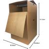 imageAmazon Basics Wardrobe Clothing Moving Boxes with Bar 6 Pack Brown 24quot x 24quot x 40quotBrown