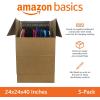 imageAmazon Basics Wardrobe Clothing Moving Boxes with Bar 6 Pack Brown 24quot x 24quot x 40quotBrown